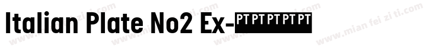 Italian Plate No2 Ex字体转换